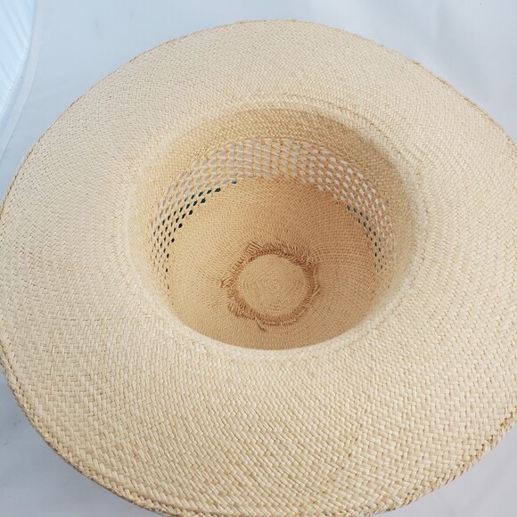 Artisan Crafted Junco Straw Hat Natural One Size Handmade In Honduras Wide Brim - Picture 5 of 8